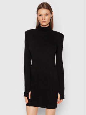 Remain Remain Плетена рокля Lizea RM874 Черен Slim Fit