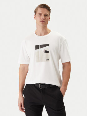 BOSS BOSS Tričko 50554365 Biela Regular Fit