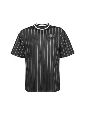 Karl Kani Karl Kani Tričko CHEST VARSITY PINSTRIPE MESH TEE LIGHT Čierna Regular Fit