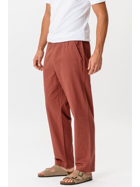 TeeShoppen TeeShoppen Spodnie materiałowe 'Basic Collection' Bordowy Regular Fit