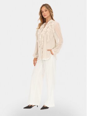 L’AF L’AF Bluzka Boho Beżowy Regular Fit