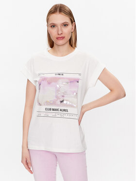 Marc Aurel Marc Aurel Тишърт 7423 7000 73581 Бял Regular Fit