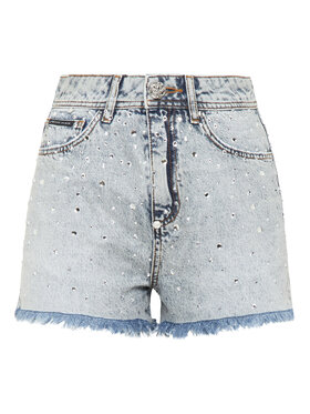 PHILIPP PLEIN PHILIPP PLEIN Džínové šortky 4081 Světle modrá Skinny Fit