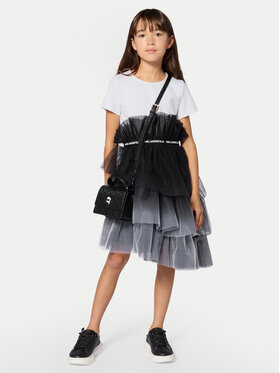 Karl Lagerfeld Kids Karl Lagerfeld Kids Elegantes Kleid Z31326 D Schwarz Regular Fit