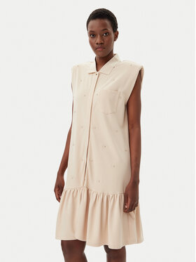 Liu Jo Sport Liu Jo Sport Hemdkleid TA5191 J5942 Beige Regular Fit