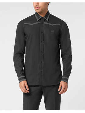 PHILIPP PLEIN PHILIPP PLEIN Košile 26119 Černá Fitted Fit