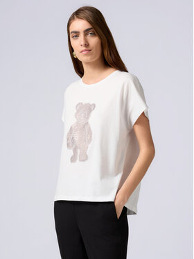 Oltre Oltre T-Shirt G422J004225N001 Biały Over Fit