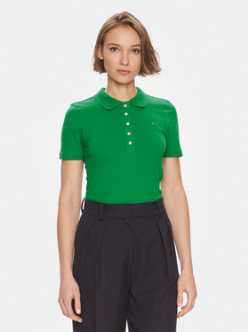 Tommy Hilfiger Tommy Hilfiger Поло 1985 WW0WW37823 Зелений Slim Fit
