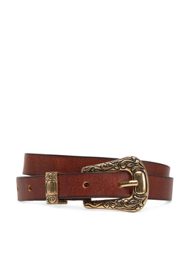 ONLY ONLY Pasek Damski Onlty Slim Leather Wester Jeans Belt Acc 15338269 Brązowy