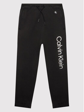 Calvin Klein Jeans Calvin Klein Jeans Teplákové nohavice Inst Silver Logo IG0IG01435 Čierna Regular Fit