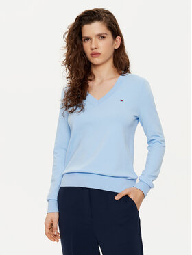 Tommy Hilfiger Tommy Hilfiger Džemper WW0WW40098 Svijetloplava Regular Fit