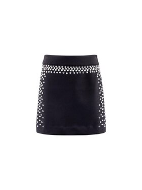NENETTE NENETTE Minigonna groove Nero Regular Fit