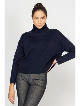 Deni Cler Milano Deni Cler Milano Sweter T-DC-S458-D5-90-58-1 Granatowy Regular Fit