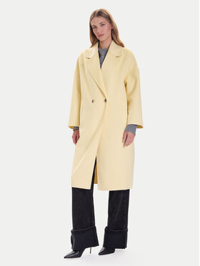 ViCOLO ViCOLO Płaszcz wełniany TF0003 Żółty Regular Fit