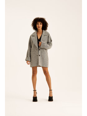Chérir Paris Chérir Paris Płaszcz wełniany klasyczny Szary Classic Fit