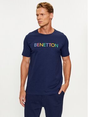 United Colors Of Benetton United Colors Of Benetton Тишърт 3I1XU100A Тъмносин Regular Fit