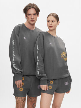 Reebok Reebok Mikina Classics Good Vibes Crew Sweatshirt HT6117 Šedá