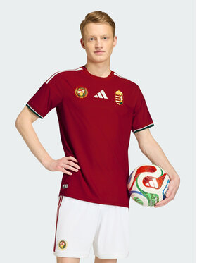 adidas adidas Koszulka techniczna Hungary 26 Home Authentic Jersey Czerwony Slim Fit