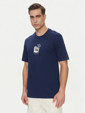 adidas adidas Тишърт Lounge Drink Graphic JJ4014 Тъмносин Regular Fit