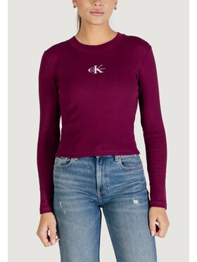 Calvin Klein Jeans Calvin Klein Jeans T-shirt A- LS MONOGRAM BABY Bordeaux Casual Fit