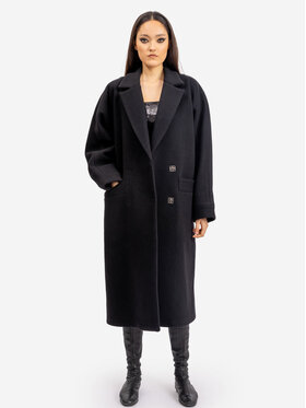 Helene Galwas Helene Galwas Płaszcz wełniany w stylu oversize Czarny Oversize