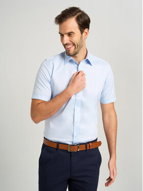 Willsoor Willsoor Koszula 27180n Niebieski Slim Fit