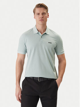 BOSS BOSS Polokošile PL_GOC Chip Pattern 50554591 Tyrkysová Regular Fit