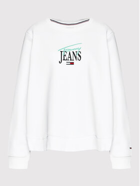 Tommy Jeans Curve Tommy Jeans Curve Μπλούζα Essential Logo DW0DW12033 Λευκό Regular Fit