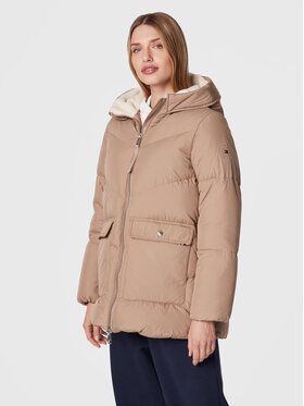 Tommy Hilfiger Tommy Hilfiger Geacă de iarnă Chevron Sorona WW0WW36211 Bej Relaxed Fit