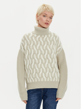 BOSS Boss Rollkragenpullover Ferdolia 50523719 Beige Oversize