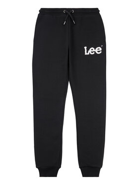 Lee Lee Pantaloni trening Wobbly Graphic LEE0011 Negru Regular Fit