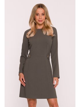 Stylove Stylove Sukienka wieczorowa S419 Khaki A-Line Fit