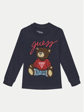 Guess Guess Blúzka L5RI32 K8HM4 Tmavomodrá Regular Fit