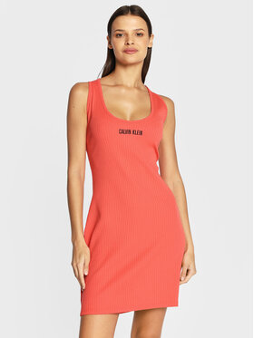 Calvin Klein Swimwear Calvin Klein Swimwear Plážové šaty KW0KW01915 Koralová Slim Fit