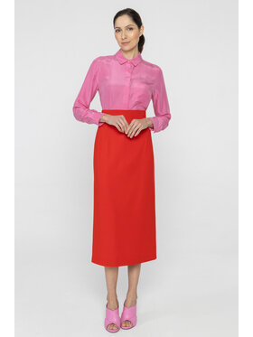 Deni Cler Milano Deni Cler Milano Spódnica midi W-DC-7011-D2-A2-30-1 Czerwony Regular Fit