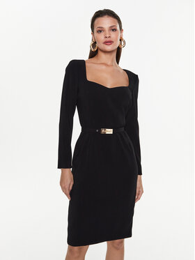 Pinko Pinko Koktejlové šaty Mendosa 100559 7624 Černá Regular Fit
