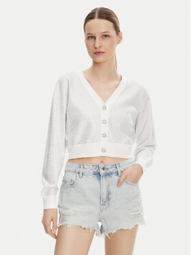 Guess Guess Kardigan W5GR08 Z3MN2 Bílá Regular Fit