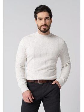 Volcano Volcano Sweter S-KING Szary Regular Fit