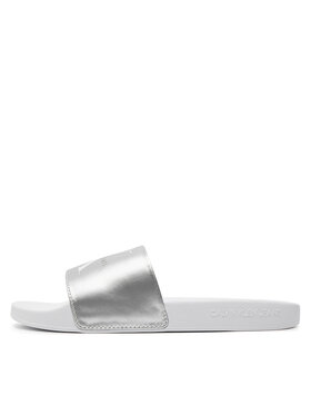 Calvin Klein Jeans Natikače Slide Ny Pearl YW0YW01243 Srebrna