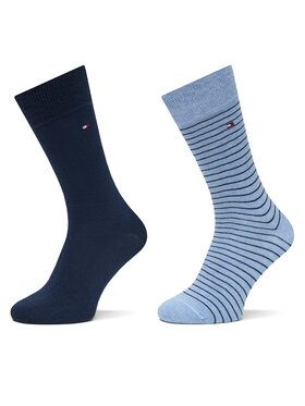 Tommy Hilfiger Tommy Hilfiger 2 vīriešu augsto zeķu pāru komplekts 100001496 Zils