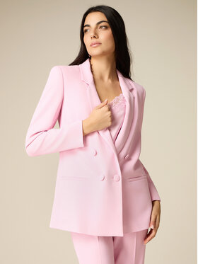 Oltre Oltre Marynarka Q814R004612N006 Różowy Slim Fit