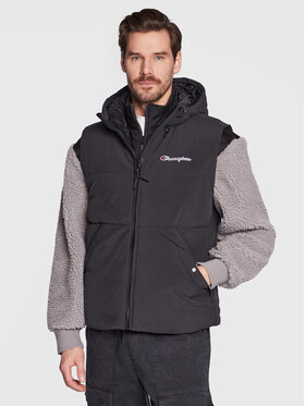 Champion Champion Kamizelka Script Logo 218084 Czarny Regular Fit