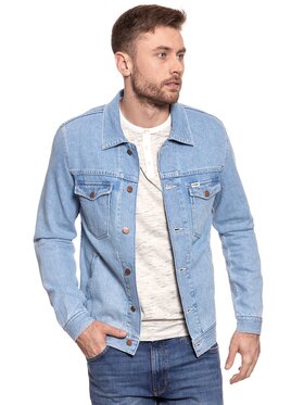 Wrangler Wrangler Kurtka jeansowa REGULAR JACKET Niebieski Regular Fit