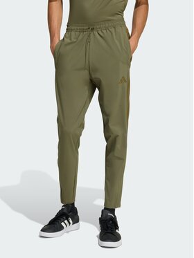 adidas adidas Spodnie materiałowe 158889 Zielony Slim Fit