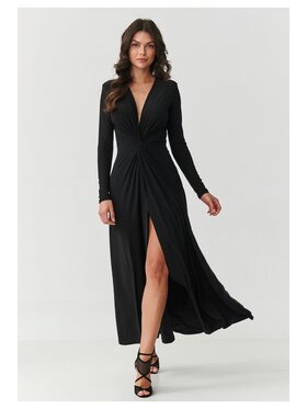 Makadamia Makadamia Sukienka wieczorowa M906 Czarny Loose Fit
