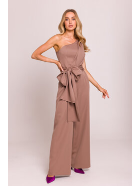 Made of Emotion Made of Emotion Kombinezon M845 Brązowy Sexy Straight Fit