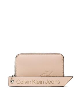 Calvin Klein Jeans Calvin Klein Jeans Malá dámska peňaženka Sculpted Med Zip Around Tag K60K610578 Ružová