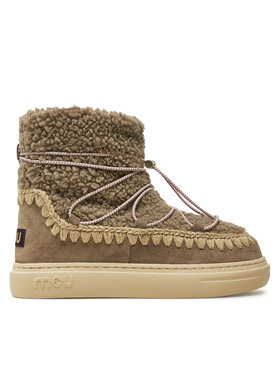 Mou Mou Μπότες Χιονιού Eskimo Sneaker Bold Scoub Lace FW411012A Γκρι