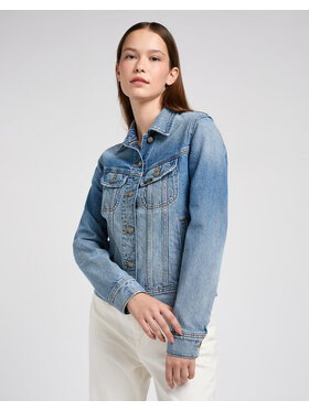 Lee Lee Kurtka jeansowa RIDER JACKET Niebieski Regular Fit