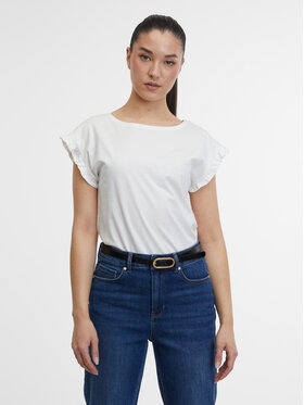 Orsay Orsay Top 154154001000__M Biały Straight Fit